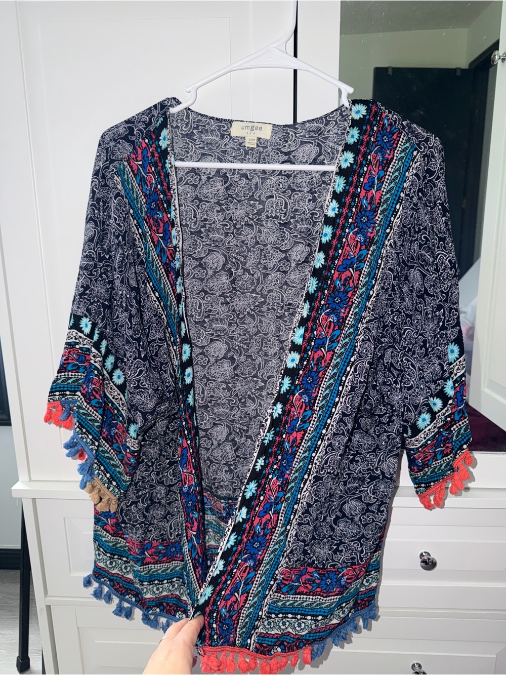 Printed Open-Front kimono